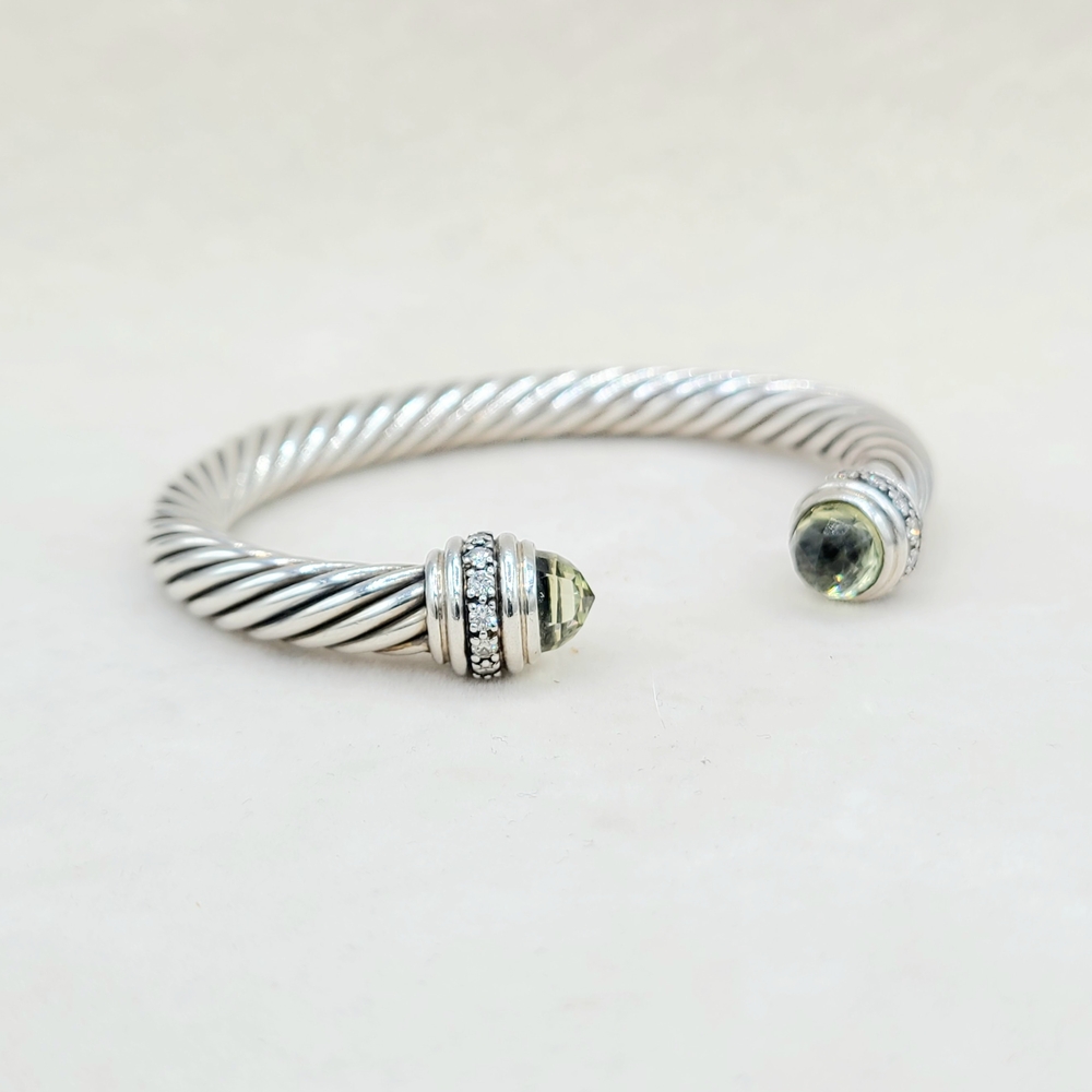 David Yurman 7mm Lemon Citrine Diamond Bracelet - Picture 3 of 13